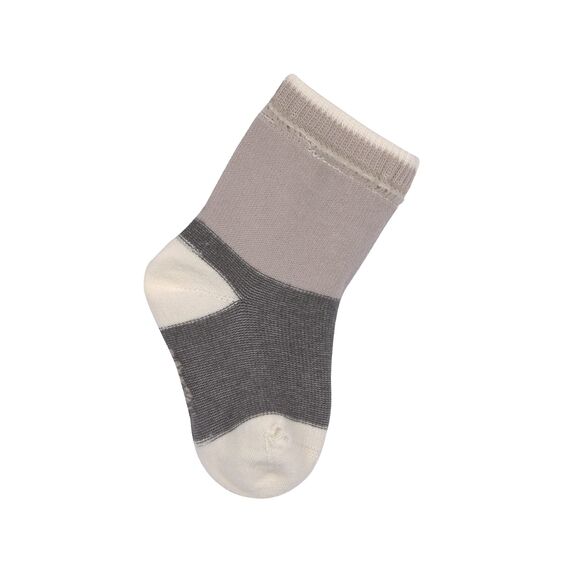 LÄSSIG Unisex Kinder- und Babysocken 3er Set/ Anthrazit-Taupe Größe 12-14