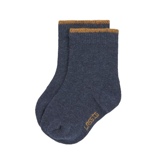 LÄSSIG Unisex Kinder- und Babysocken 3er Set/ Blue Größe 23-26
