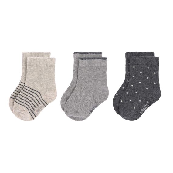 LÄSSIG Unisex Kinder- und Babysocken 3er Set/ Grey Größe 23-26