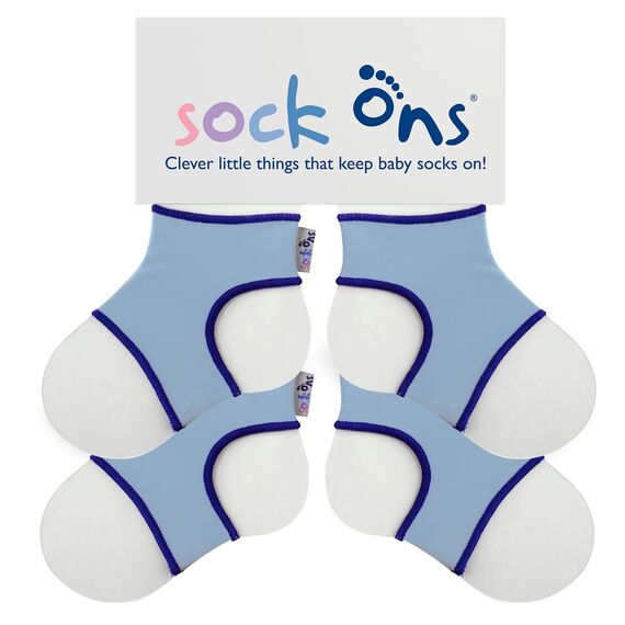 Sock Ons Kluge kleine Dinge, die Babysocken halten! - 2er Pack -12-18 Monate (Blau)