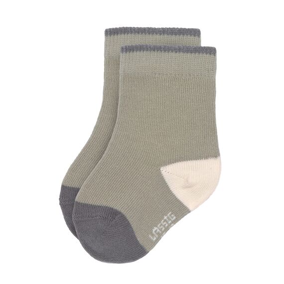 LÄSSIG Unisex Kinder- und Babysocken 3er Set/ Anthracite/Olive Größe 19-22