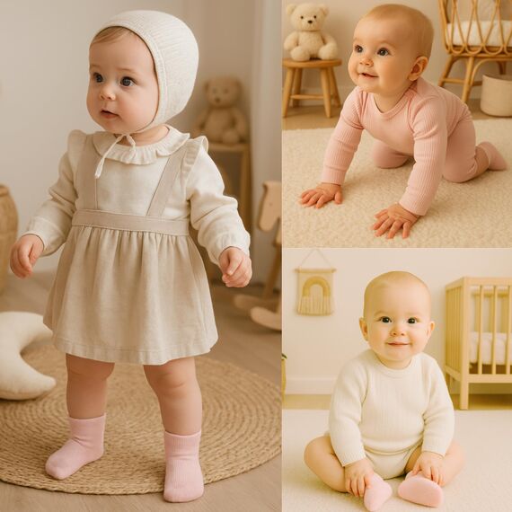 bistyle Baumwolle 6 Paar Baby Socken für Neugeborene Säugling 0-3 Monate bis 2-3 Jahre | Duftend Baby Socken | Jungen Mädchen Kleinkind Socken (as3, age, 12_months, 24_months, Rosa)