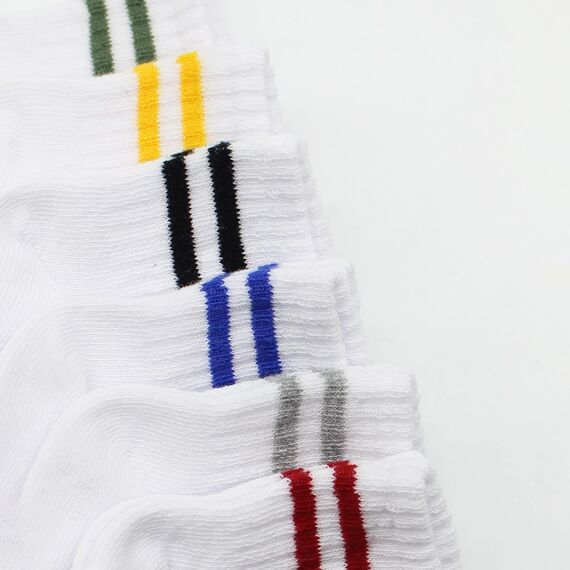 bistyle Baumwolle 6 Paar Baby Socken für Neugeborene Säugling 0-3 Monate bis 2-3 Jahre | Duftend Baby Socken | Jungen Mädchen Kleinkind Socken (as3, age, 12_months, 24_months, Weiß (Gestreift))