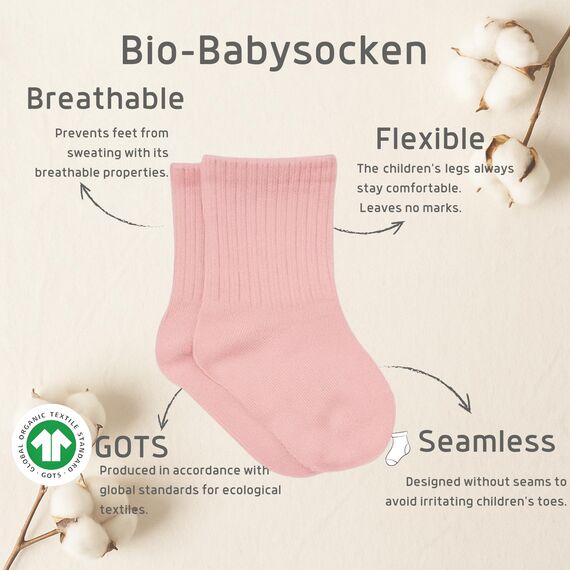 bistyle Baumwolle 6 Paar Baby Socken für Neugeborene Säugling 0-3 Monate bis 2-3 Jahre | Duftend Baby Socken | Jungen Mädchen Kleinkind Socken (as3, age, 12_months, 24_months, Rosa)
