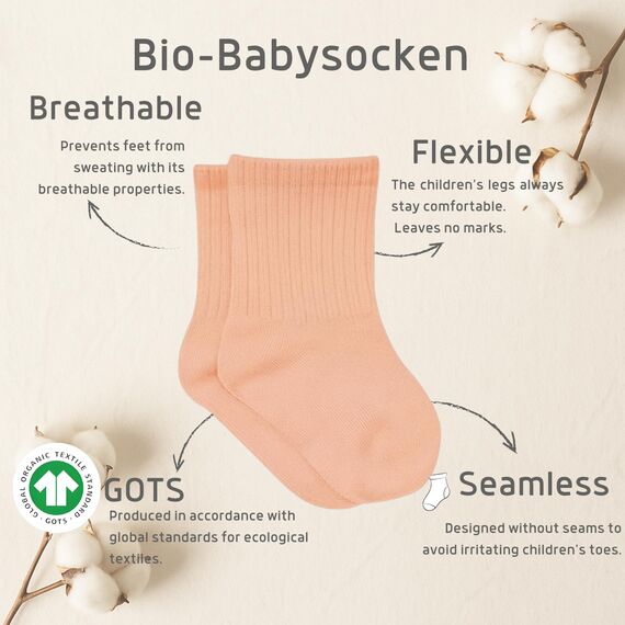 bistyle Baumwolle 6 Paar Baby Socken für Neugeborene Säugling 0-3 Monate bis 2-3 Jahre | Duftend Baby Socken | Jungen Mädchen Kleinkind Socken (as3, age, 12_months, 24_months, Rose)