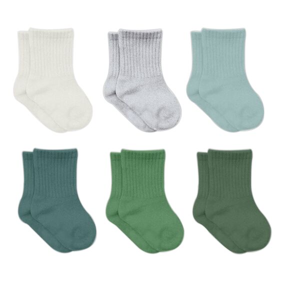 bistyle Baumwolle 6 Paar Baby Socken für Neugeborene Säugling 0-3 Monate bis 2-3 Jahre | Duftend Baby Socken | Jungen Mädchen Kleinkind Socken (as3, age, 2_years, 3_years, Nil Grün)