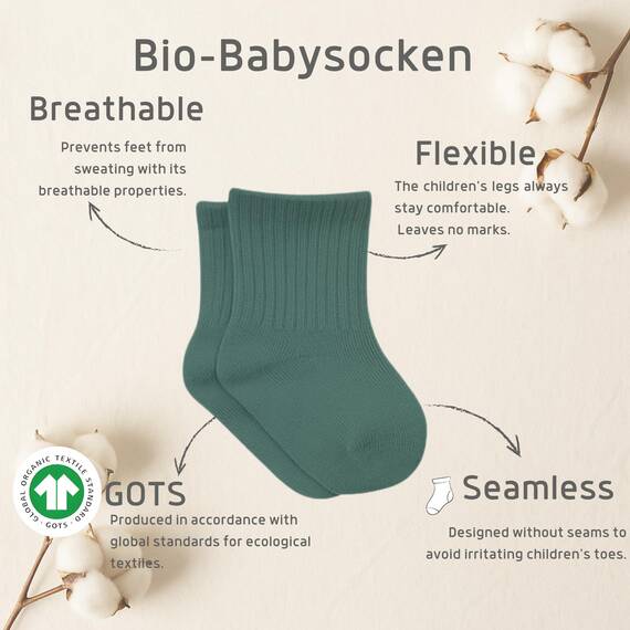 bistyle Baumwolle 6 Paar Baby Socken für Neugeborene Säugling 0-3 Monate bis 2-3 Jahre | Duftend Baby Socken | Jungen Mädchen Kleinkind Socken (as3, age, 12_months, 24_months, Nil Grün)