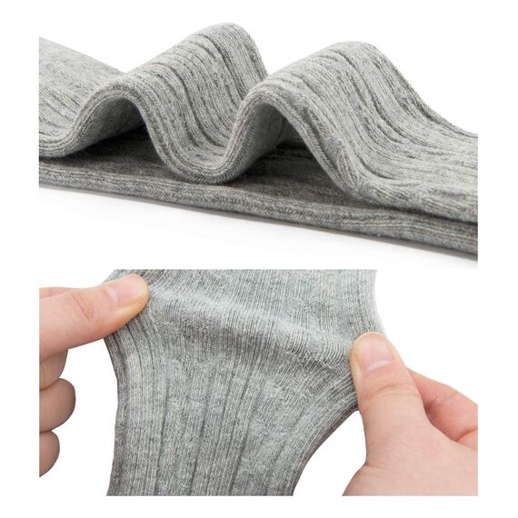 Durio Baby Strumpfhose für Mädchen Baumwolle Kinderstrumpfhose Kinder Strumpfhosen Set Warme Strümpfe Leggings 3 Paar-Weiß Schwarz Hellgrau 0-6 Monate