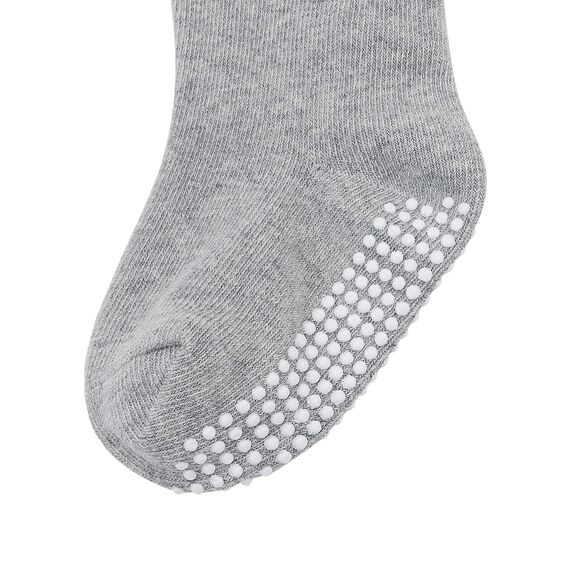 Durio Baby Strumpfhose für Mädchen Baumwolle Kinderstrumpfhose Kleinkind Strumpfhosen Set Leggings Anti-Rutsch Rutschfest Stoppersocken 3 Paar-Schwarz Weiß u. Pink 1-2 Jahre