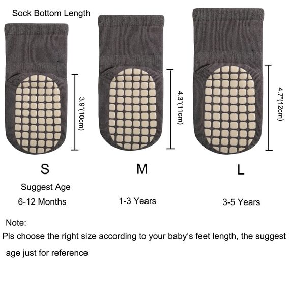 Exemaba Baby Antirutsch Socken 5 Paar Kleinkinder Tiermotive ABS Rutschfeste Sneaker Socken(Rosa Affe,M/1-3Y)