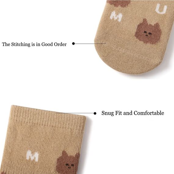 Exemaba Rutschfeste Socken für Baby Mädchen Jungen 5 Paar Kinder Anti Rutsch Socken Sportsocken Stoppersocken(S/6-12 Monate, D 5 Farben)