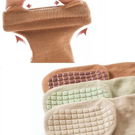 Exemaba Rutschfeste Socken für Baby Mädchen Jungen 5 Paar Kinder Anti Rutsch Socken Sportsocken Stoppersocken(L/3-5 Jahre, E 5 Farben)