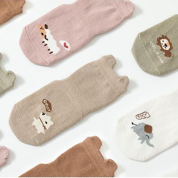Exemaba Rutschfeste Socken für Baby Mädchen Jungen 5 Paar Kinder Anti Rutsch Socken Sportsocken Stoppersocken(M/1-3 Jahre, E 5 Farben)