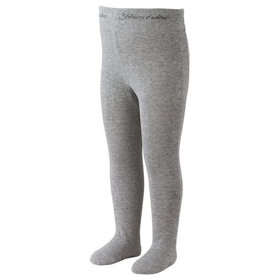 Sterntaler Strumpfhose uni - Baby und Kinder Strumpfhose mit hohem Baumwollanteil (90%) - hautsympathisch - bequeme Passform - pflegeleicht -Babykleidung ab Geburt - Größe 80, Farbe silber melange