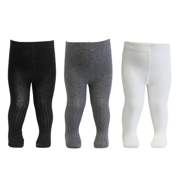 Tiny One Strumpfhose Baby Mädchen & Jungen 86 Kinder | Allergenfrei, Hergestellt aus Weichster Bio Baumwolle | Set 3x Elastische Babystrumpfhosen mit Rutschfest Bund | Langlebige & Bequem Tights