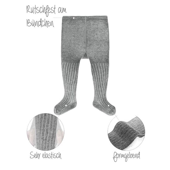 Tiny One Strumpfhose Baby Mädchen & Jungen 74/80 Kinder | Allergenfrei, Hergestellt aus Weichster Bio Baumwolle | Set 3x Elastische Babystrumpfhosen mit Rutschfest Bund | Langlebige & Bequem Tights