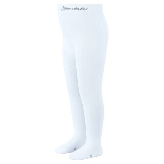 Sterntaler Strumpfhose uni - Baby und Kinder Strumpfhose mit hohem Baumwollanteil (90%) - hautsympathisch - bequeme Passform - pflegeleicht -Babykleidung ab Geburt - Größe 104, Farbe weiß