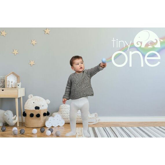 Tiny One Strumpfhose Baby-Mädchen 62/68 Kinder | Allergenfrei, Hergestellt aus Weichster Bio Baumwolle | Set 3x Elastische Babystrumpfhosen mit Rutschfest Bund | Langlebige & Bequem Tights, Weiß