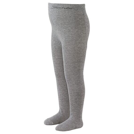 Sterntaler Strumpfhose uni - Baby und Kinder Strumpfhose mit hohem Baumwollanteil (90%) - hautsympathisch - bequeme Passform - pflegeleicht -Babykleidung ab Geburt - Größe 104, Farbe silber melange