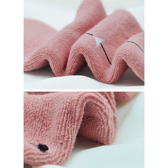 LOFIR Dicke Kinder Socken aus Baumwoll Winter Warme Thermo Socken für kleine Mädchen Jungen Kleinkind Neuheit Socken Größe 20-22, für 2-4 Jahre, 6 Paare