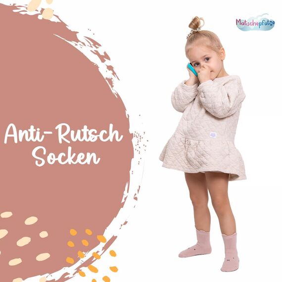 Matschepfuetze Stoppersocken für Babys und Kinder - Baby Antirutschsocken mit ABS-Noppen - Kuschelig warme Krabbelsocken für Mädchen und Jungs Gr. 0-1 Jahre