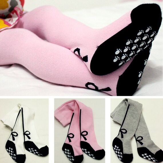 XPX Garment 3er Set Kinder-Strumpfhosen für Mädchen Baby-Strumpfhosen Anti-Rutsch-Baumwollsocken 2-3 Jahre