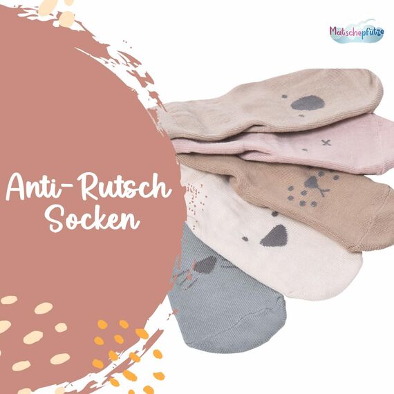Matschepfuetze Stoppersocken für Babys und Kinder - Baby Antirutschsocken mit ABS-Noppen - Kuschelig warme Krabbelsocken für Mädchen und Jungs Gr. 1-3 Jahre