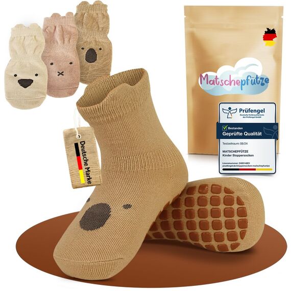 Matschepfuetze® Stoppersocken für Babys und Kinder - Baby Antirutschsocken mit ABS-Noppen Socken - Kuschelig warme Krabbelsocken 23-26 für Mädchen und Jungen