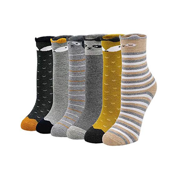 LOFIR Dicke Kinder Socken aus Baumwoll Winter Warme Thermo Socken für kleine Mädchen Jungen Kleinkind Neuheit Socken Größe 31-34, für 8-11 Jahre, 6 Paare