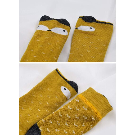 LOFIR Dicke Kinder Socken aus Baumwoll Winter Warme Thermo Socken für kleine Mädchen Jungen Kleinkind Neuheit Socken Größe 24-29, für 5-7 Jahre, 6 Paare