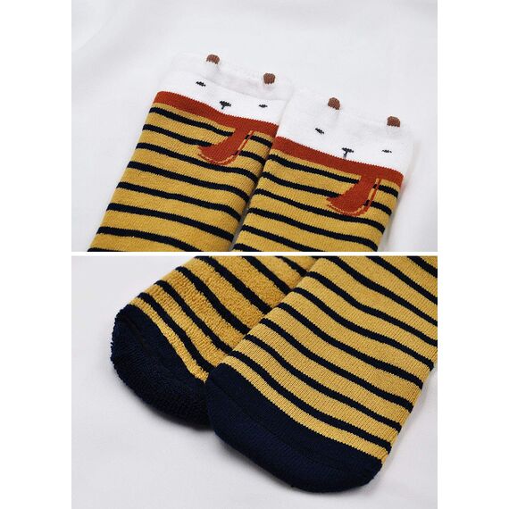 LOFIR Dicke Kinder Socken aus Baumwoll Winter Warme Thermo Socken für kleine Mädchen Jungen Kleinkind Neuheit Socken Größe 31-34, für 8-11 Jahre, 6 Paare