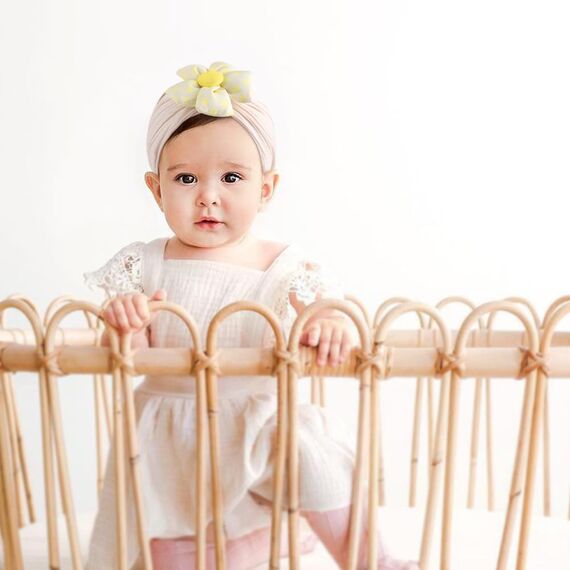 DRESHOW Stirnband Baby Mädchen Dehnbare Nylon Stirnbänder Handgefertigte Blumen Haarband for Neugeborene Kleinkinder Kinder