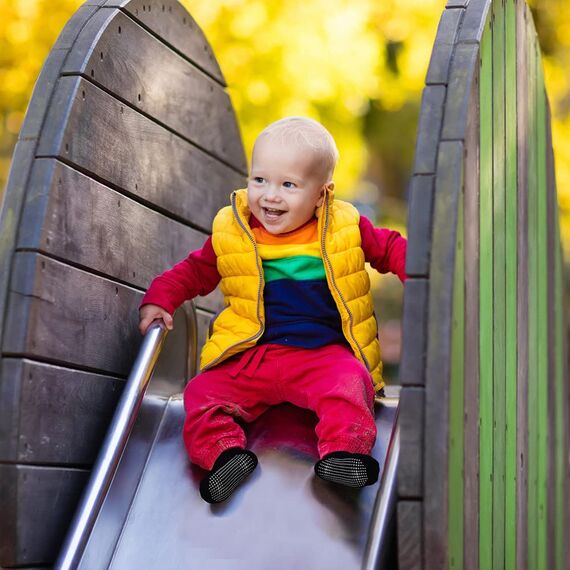 HYCLES Stoppersocken Kinder - 12 Paar ABS Socken Kinder Baby Jungen Kleinkind Rutschfeste Socken für 0-7 Jahre Antirutsch Socken Mädchen 3-5 Jahre