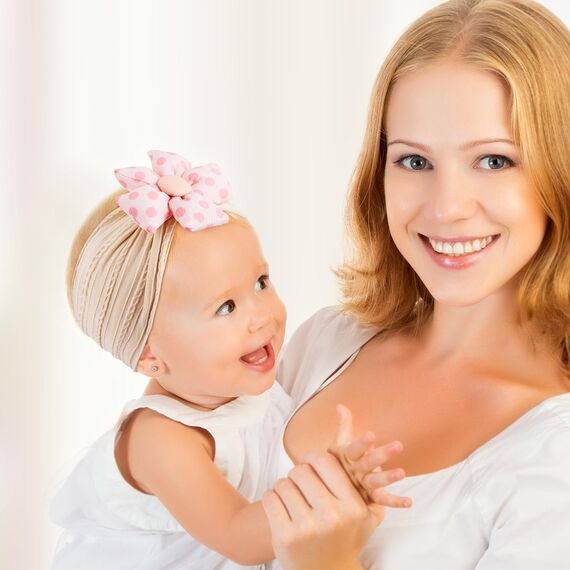 DRESHOW Stirnband Baby Mädchen Dehnbare Nylon Stirnbänder Handgefertigte Blumen Haarband for Neugeborene Kleinkinder Kinder