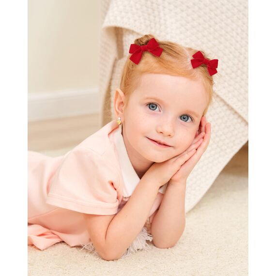 Jollybows 20 Stück Baby Mädchen Haarschleifen, 2 Zoll / 5 cm Haarspangen Haarklammern Haarclips Spangen Baby Haarschmuck für Mädchen Kinder Teenager Damen (Samt Dunkle Farbe)