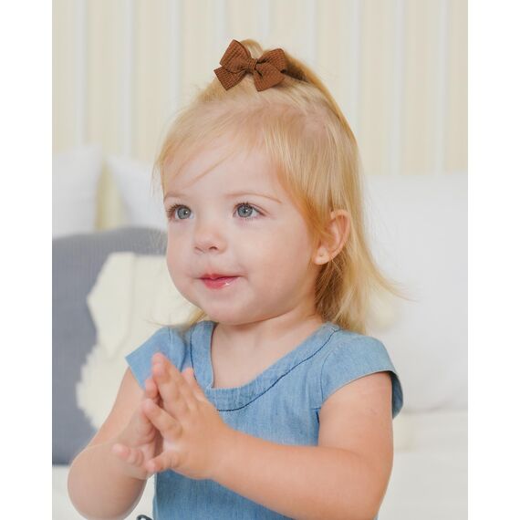 Jollybows 20 Stück Baby Mädchen Haarschleifen, 2 Zoll / 5 cm Haarspangen Haarklammern Haarclips Spangen Baby Haarschmuck für Mädchen Kinder Teenager Damen (Dunkle Farbe)