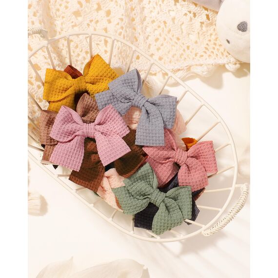 Jollybows 20 Stück Baby Mädchen Haarschleifen, 2 Zoll / 5 cm Haarspangen Haarklammern Haarclips Spangen Baby Haarschmuck für Mädchen Kinder Teenager Damen (Dunkle Farbe)