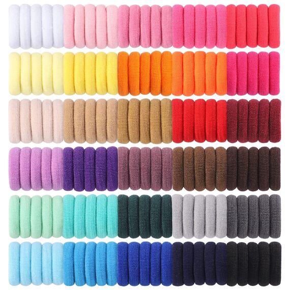 Jollybows 300 Stück Haargummis Mädchen, Bunt Kleine Elastische Zopfgummis Mini Haarschmuck für Baby Mädchen Kinder Kleinkind (1 Zoll / 2,5 cm 30 Farben)