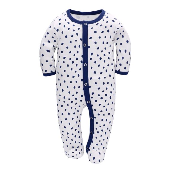 Schlafstrampler Baby Junge Maedchen 3er Unisex Pyjamas Baumwolle Strampler Jumpsuits Langarm Spieler Babykleidung mit 0-6 Monate