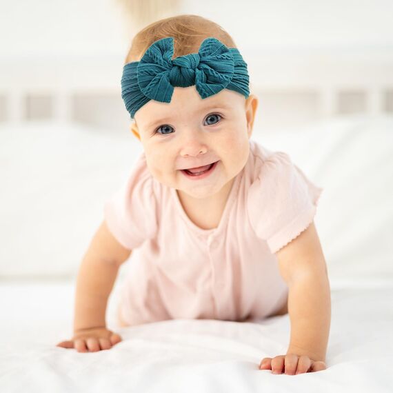 2 Stücke Baby Stirnbänder Neugeborene Turban Stirnband Baby Mädchen Schleifen Weiche Schleife Kopfbedeckung Elastische Haarbänder für Kleinkinder Neugeborene