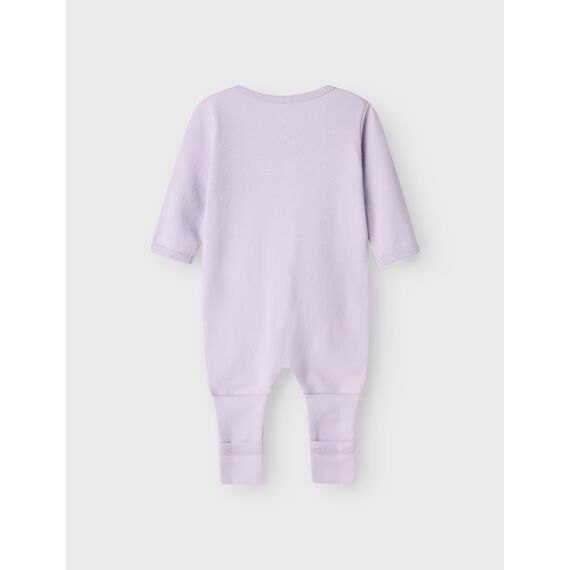Name IT Baby - Mädchen Nbfnightsuit 2p Zip Ff Petit Flower Noos Schlafanzug, Pastel Lilac, 62 EU