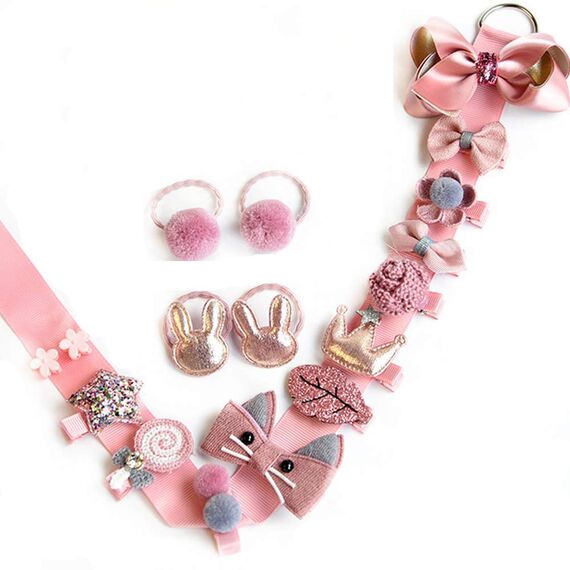 HCliptie 36 Stück Baby Mädchen Haarspangen Nette Haarschleifen Elastische Haargummis Haarschmuck Pferdeschwanzhalter Haarnadeln Set Für Baby Mädchen Teenager Kleinkinder