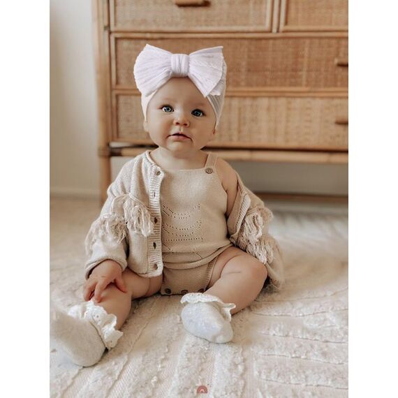 DRESHOW Stirnband Baby Mädchen Dehnbare Nylon Stirnbänder Handgefertigte Schleife Haarband for Neugeborene Kleinkinder Kinder 3 Stück
