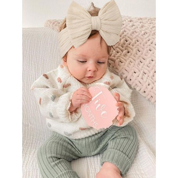 DRESHOW Stirnband Baby Mädchen Dehnbare Nylon Stirnbänder Handgefertigte Schleife Haarband for Neugeborene Kleinkinder Kinder 3 Stück