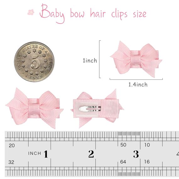 MiDoDo 40pcs 1.4 Zoll Baby Mädchen Haarspangen, Voll gefütterte Haarspangen für Babys Kinder Kleinkinder Geschenke in Paaren