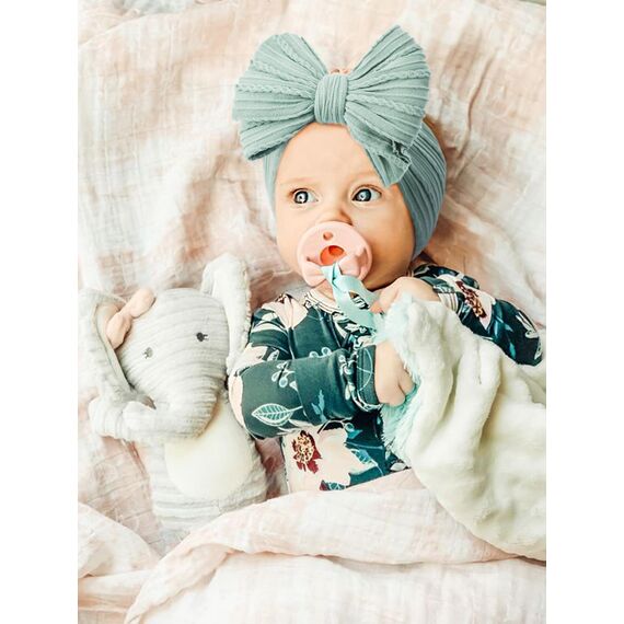 DRESHOW Stirnband Baby Mädchen Dehnbare Nylon Stirnbänder Handgefertigte Schleife Haarband for Neugeborene Kleinkinder Kinder 3 Stück