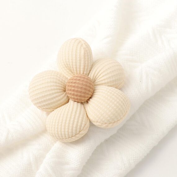 DRESHOW Stirnband Baby Mädchen Dehnbare Nylon Stirnbänder Handgefertigte Blumen Haarband for Neugeborene Kleinkinder Kinder 3 Stück