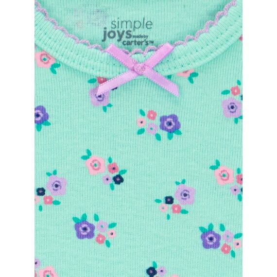Carter's Simple Joys Nachthemd, für Babys, Mädchen, Baumwolle, 3 Stück ,Pink/Mint/White ,US NB (EU 56-62)