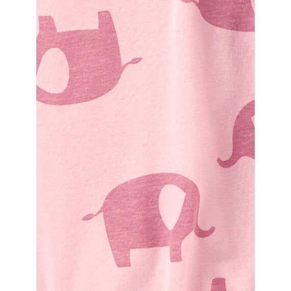 Simple Joys by Carter's Baby-Mädchen 3-Pack Cotton Sleeper Gown Infant-and-Toddler-Nightgowns, Hellrosa Kaninchen/Weiß Regenbogen/Elefanten, 0-3 Monate (3er Pack)