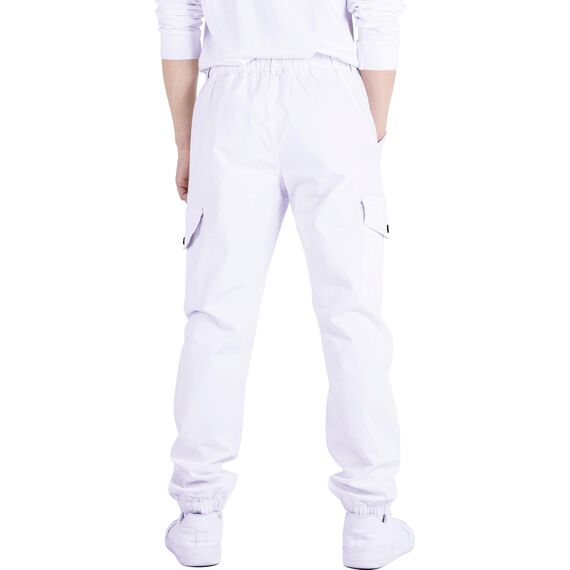 CAMLAKEE Cargohose Jungen Jogginghose Kinder Cargo Hosen Jungs Arbeitshose mit Elastischem Bund Weiß DE: 164-170 (Herstellergröße 170)